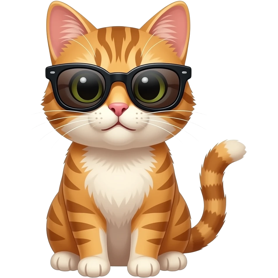 Cat wearing sunglasses emoji