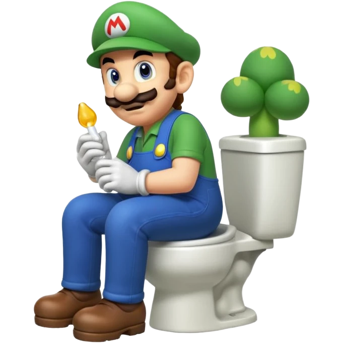 Mario pooping on luigi emoji