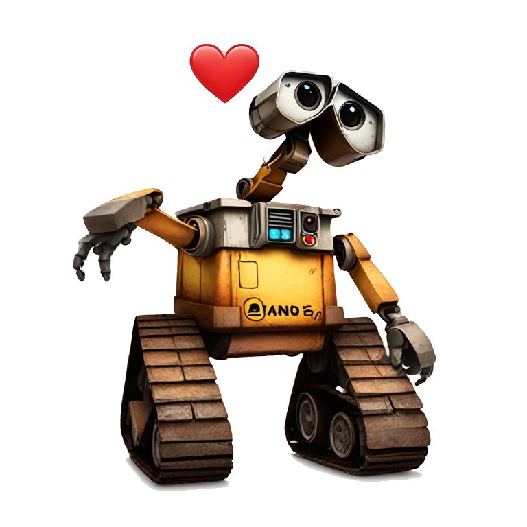 Wall.e making heart symbol emoji