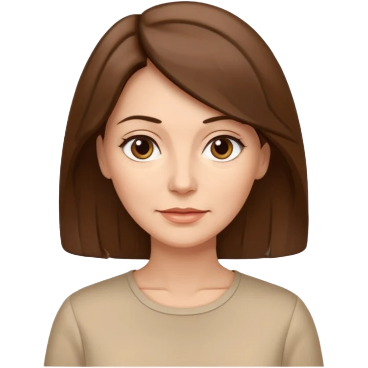 Женщина около пятидесяти лет с аккуратно уложенными волосами средней длины, мягкое, но собранное выражение лица, лаконичная блузка спокойного оттенка. emoji