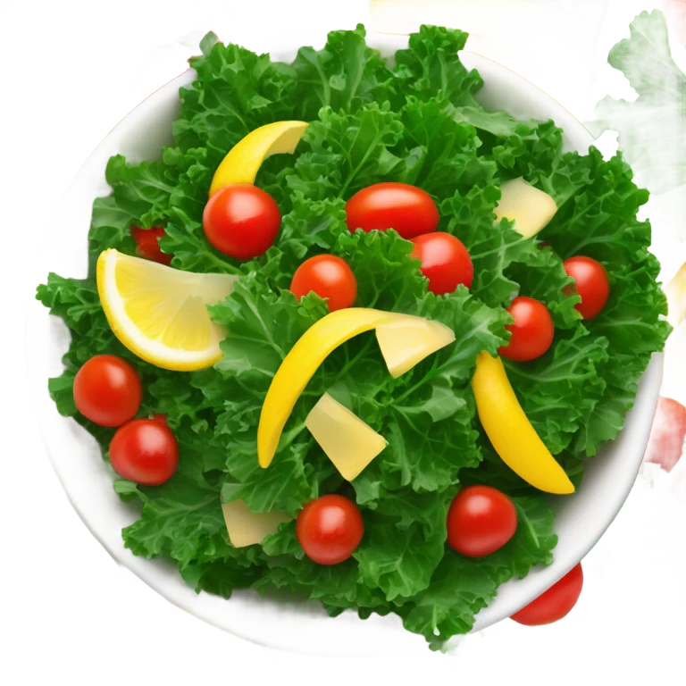 Kale salad with lemon dressing  emoji