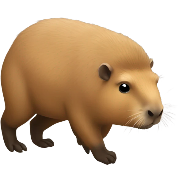 Capybara climbs emoji