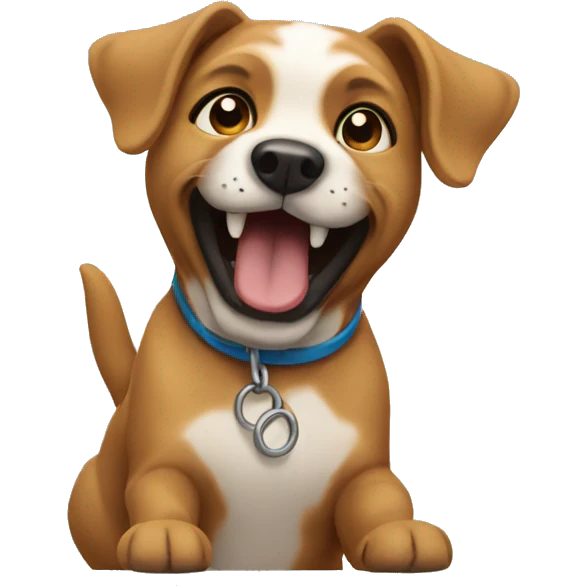 emoji of a dog spinning around itself emoji