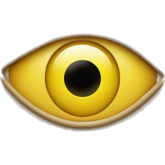 yellow emoji face with cyclops eye emoji