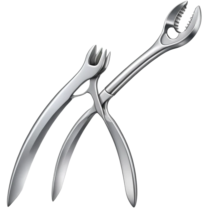 Forceps with a tooth  emoji