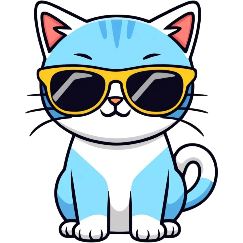 Cat with sunglasses emoji