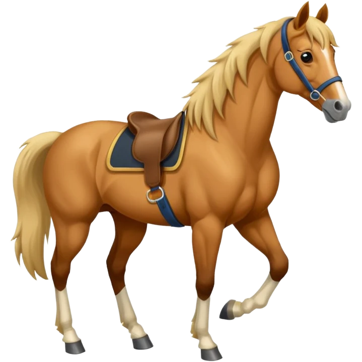 Realistic tan mustang horse emoji