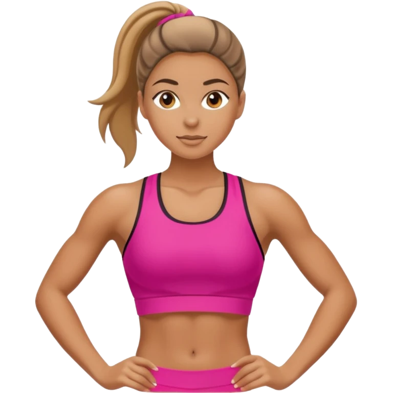 chica joven entrenando emoji