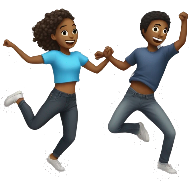 Best friends dancing emoji