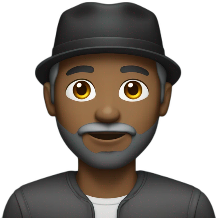 African American man with medium skin tone, wearing a black hat. He also has a short, unshaven gray beard. recording with a cell phone emoji