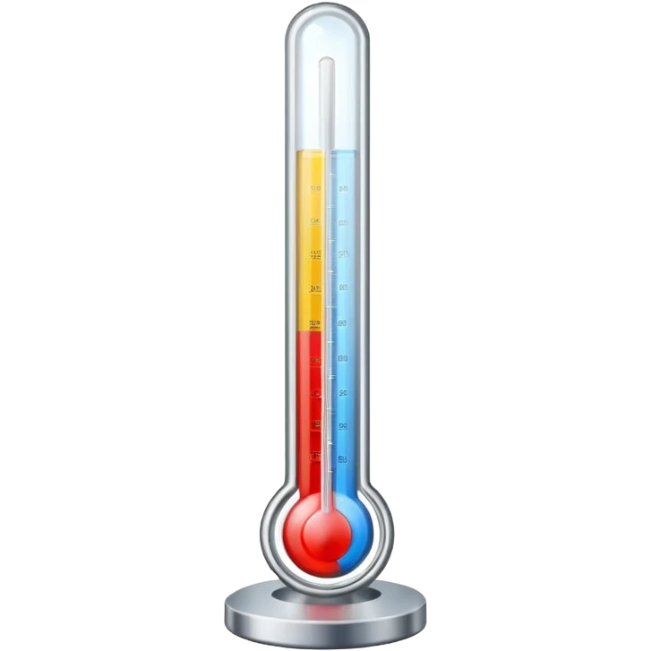 straight thermometer has 5 colors on it no ball at first  emoji