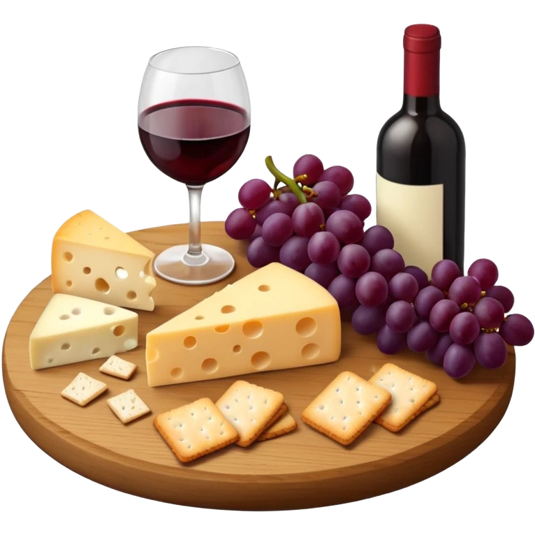 Cheese board and wine  emoji