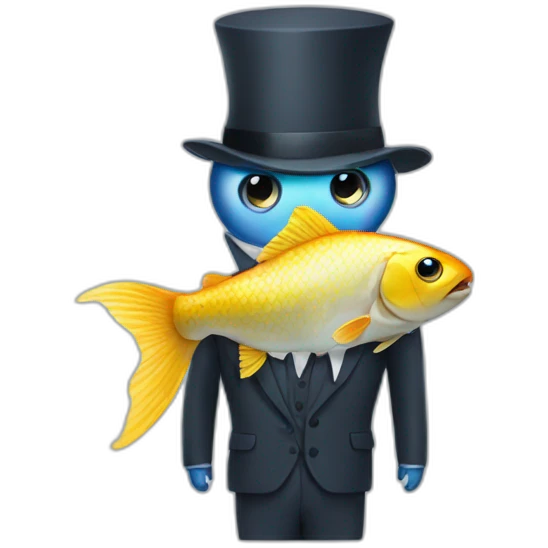 Fish in suit emoji