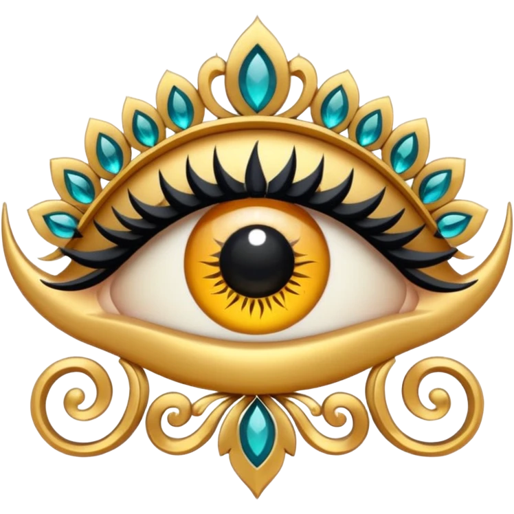 Make a logo with a lash side in the Iranian style and make the logo cool. emoji