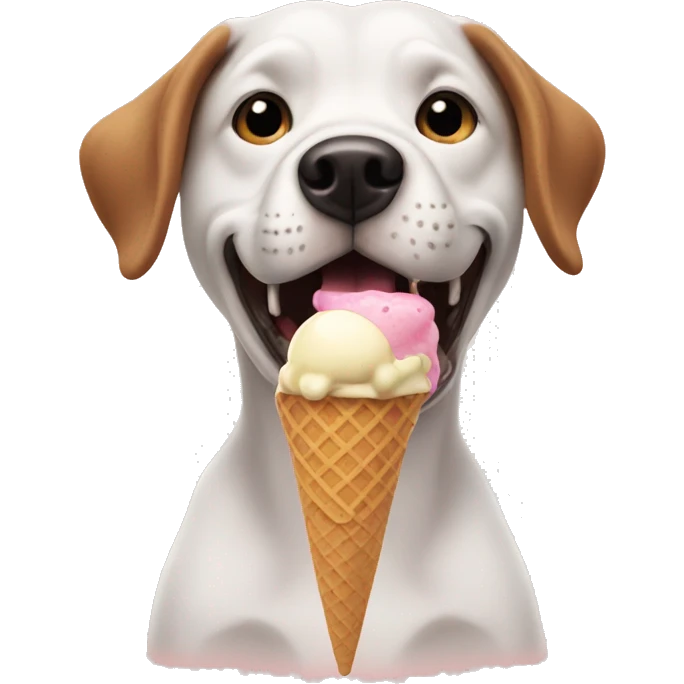 dog eating ice cream emoji
