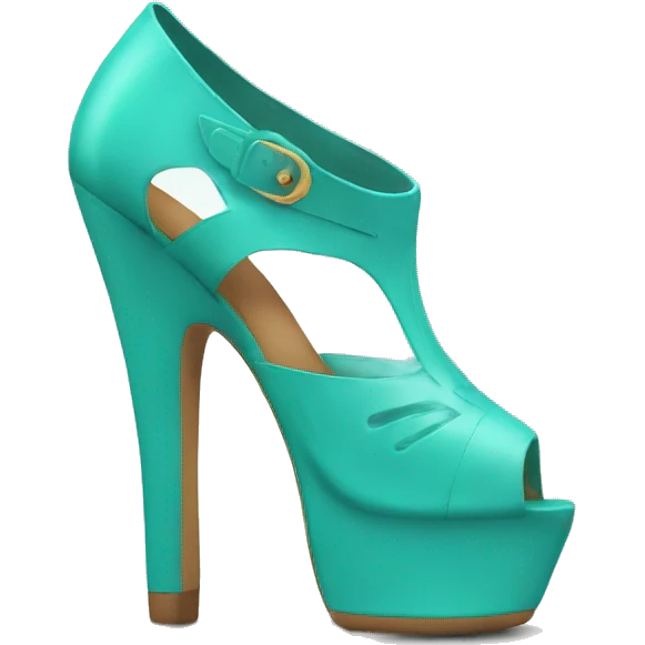 turquoise heel emoji