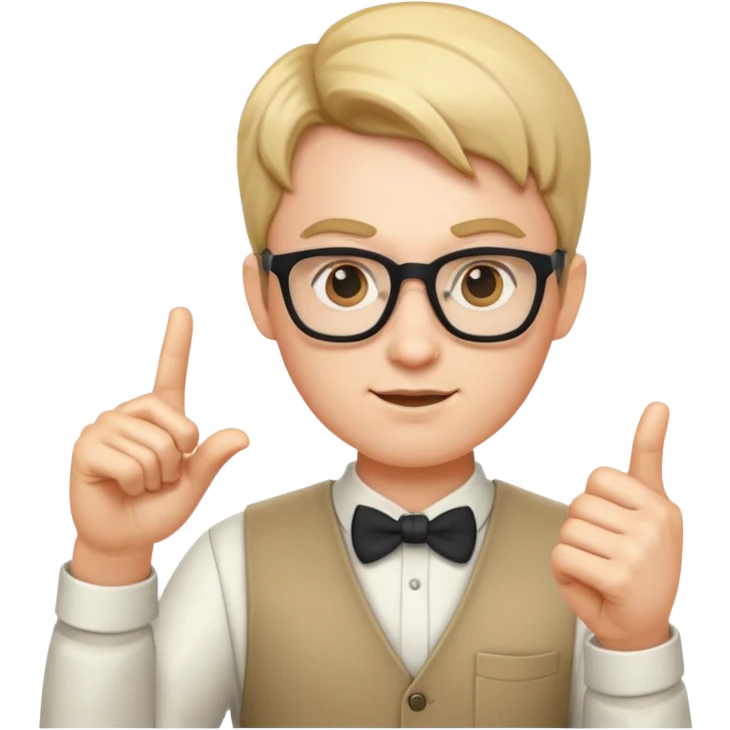 nerd pointing finger emoji