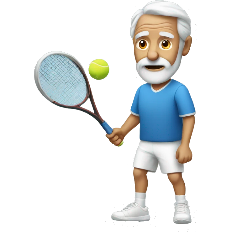 Old man playing tennis emoji