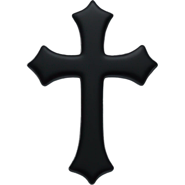 Black goth cross emoji