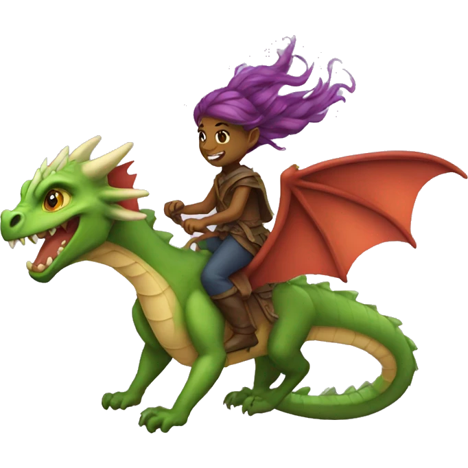 Fae riding dragon emoji