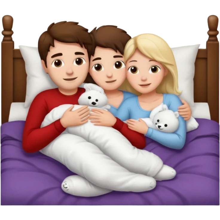 cuddling in bed emoji