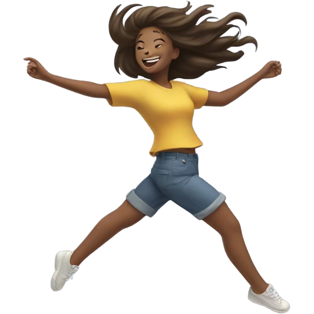 Girl flying  emoji