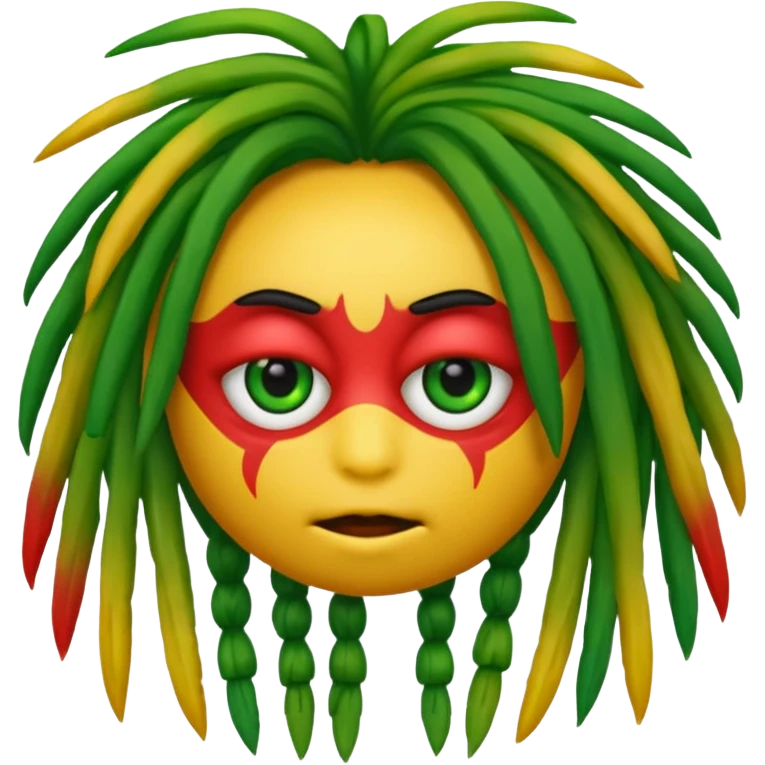Red eye emoji rasta emoji