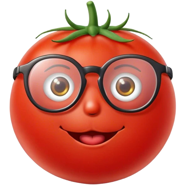 Tomato wearing glasses emoji