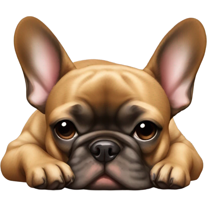 Brindle frenchie is sleeping emoji