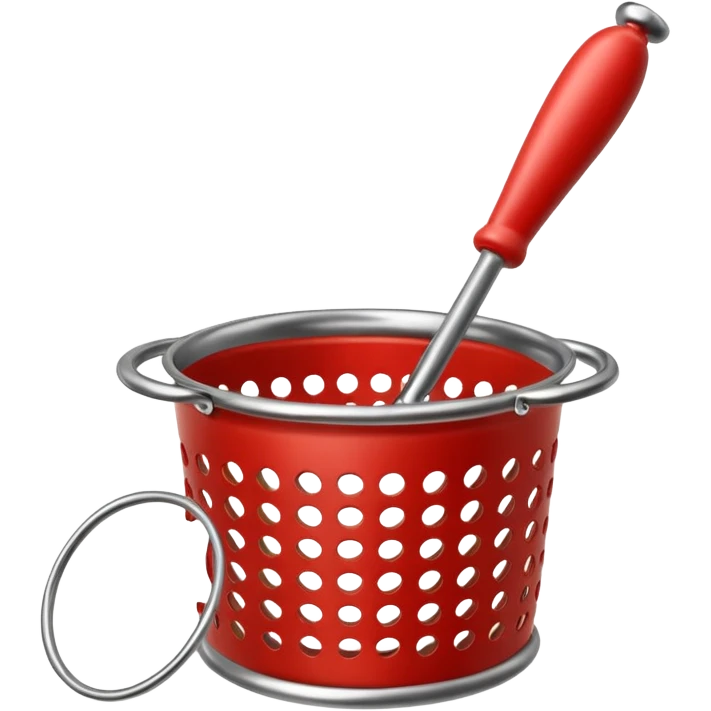 Vertical potato masher with perforated bottom. emoji