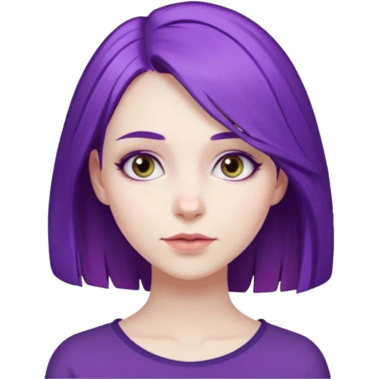 woman with purple hair emoji