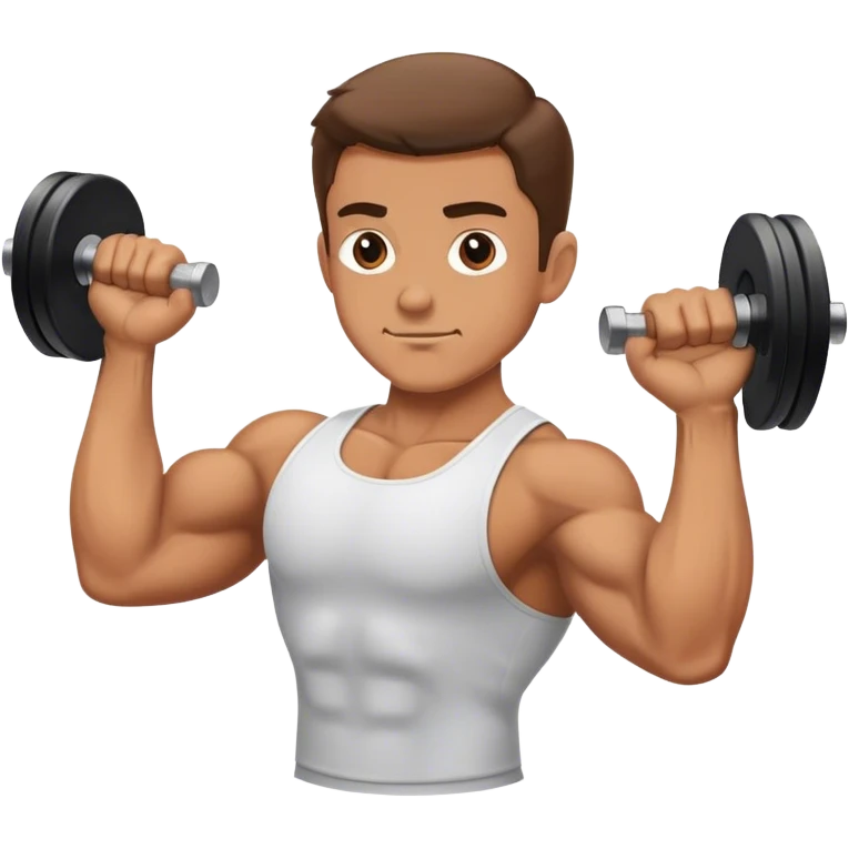 side view guy doing bicep-curls emoji