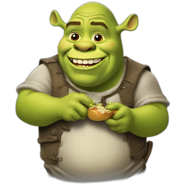 shrek eats gray mouse emoji