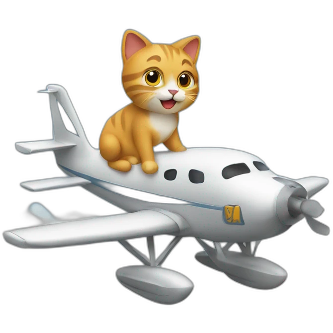 cat drive a plane emoji