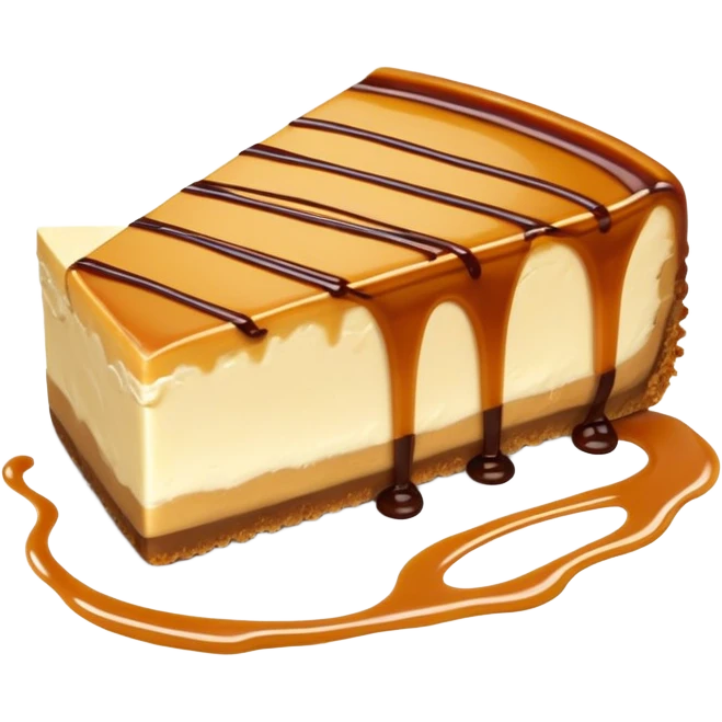 Salted caramel cheesecake slice  emoji