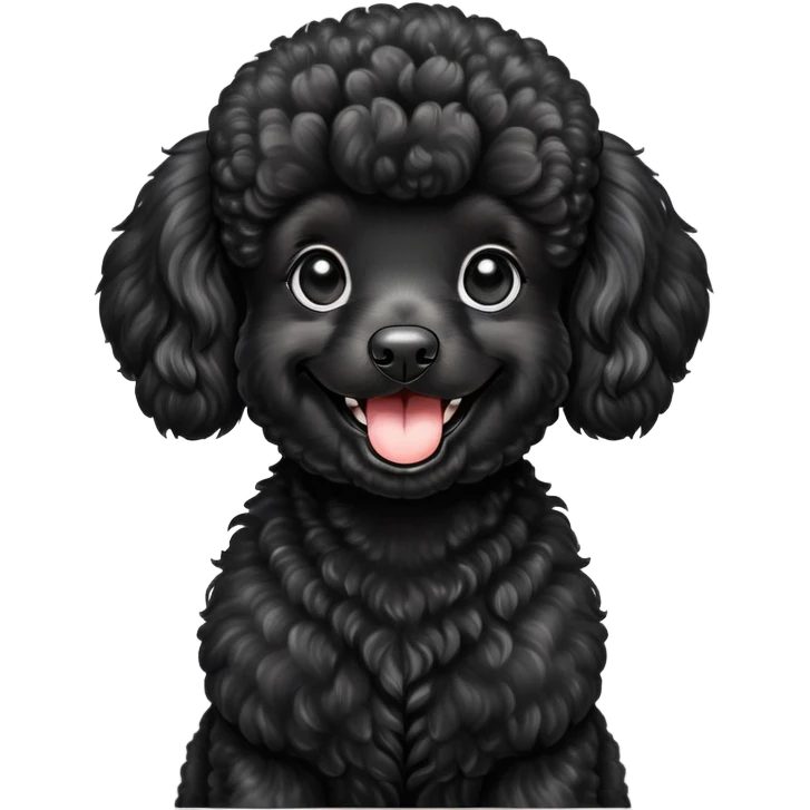 Black poodle smile emoji
