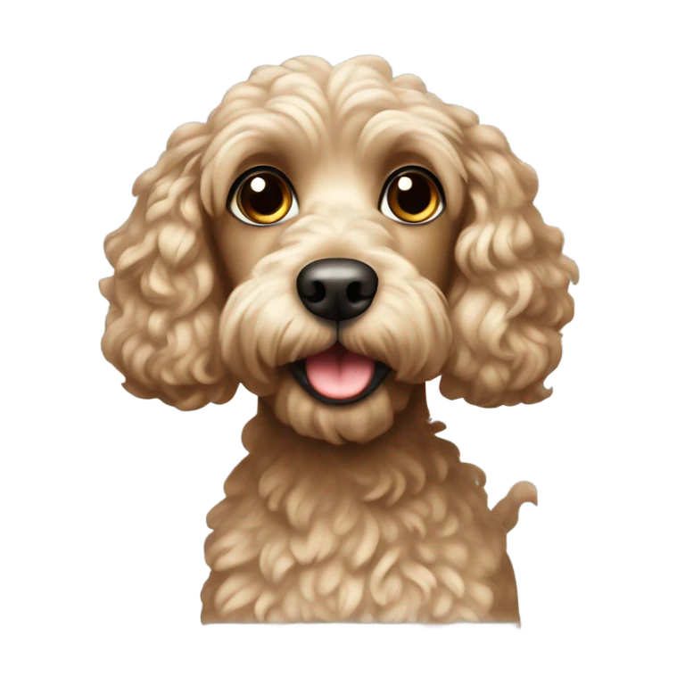 Shaved cockapoo emoji