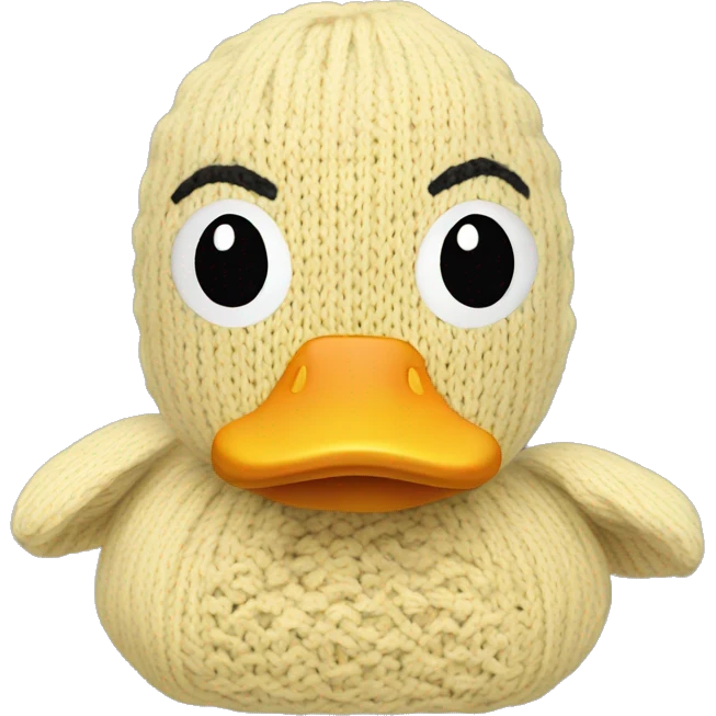 Knitted duck emoji