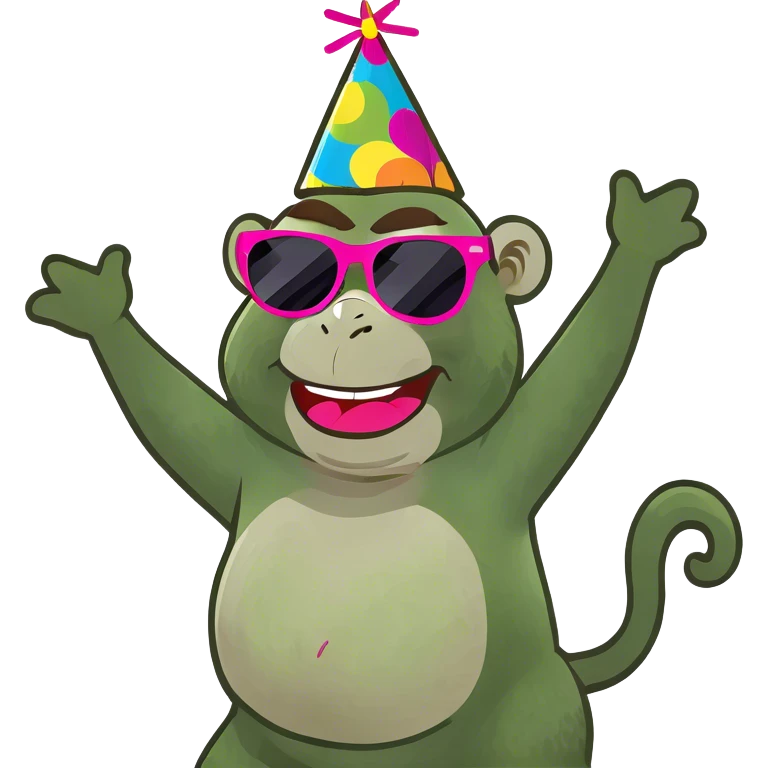fat monkey dancing emoji