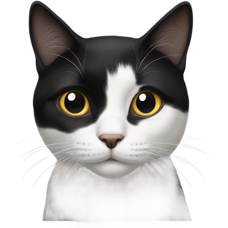 Black and white cat  emoji