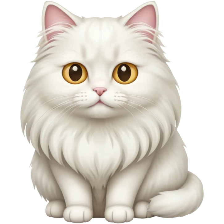 White long-haired cat emoji