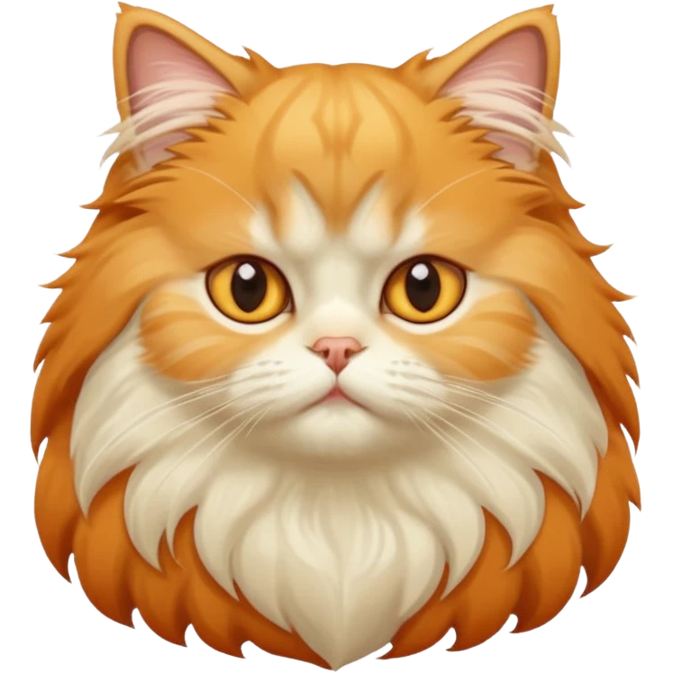 orange and white persian cat emoji