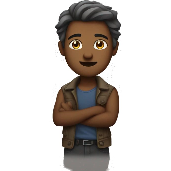 Caleb striking a pose emoji
