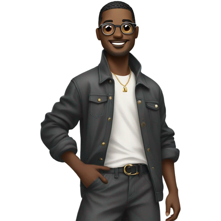wide pants tiktok fashion guy emoji