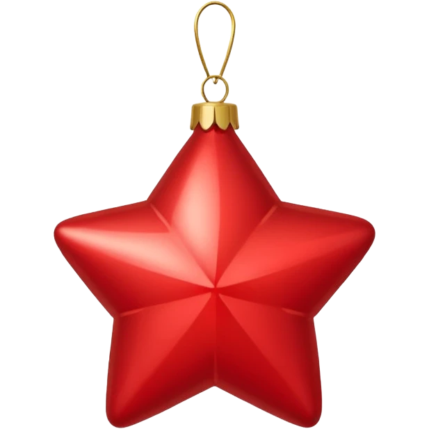 Christmas red star-shaped ball emoji