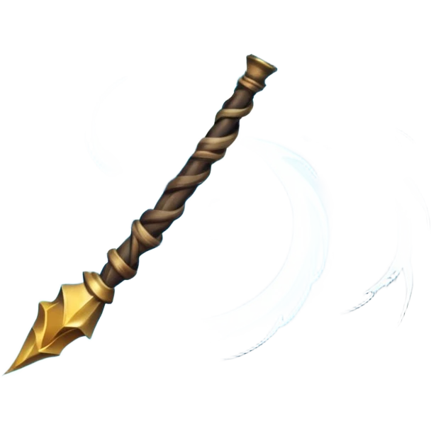 storm wind elemental staff object icon, powerful magic staff, vortex wind swirl, glowing runes, strong air trail effects, epic fantasy design, 3D cartoon, mobile game icon style, centered, clean background, no text, no watermark
 emoji