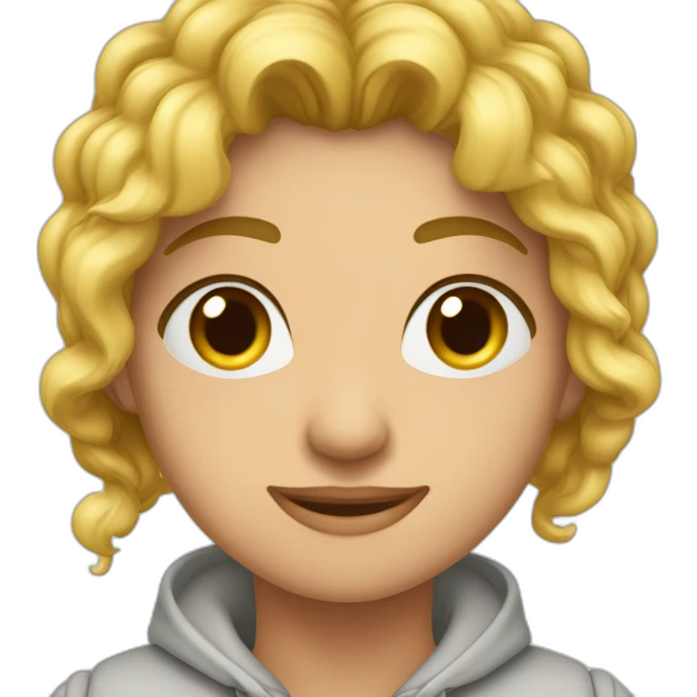 Девушка со слезами на глазах улыбается emoji