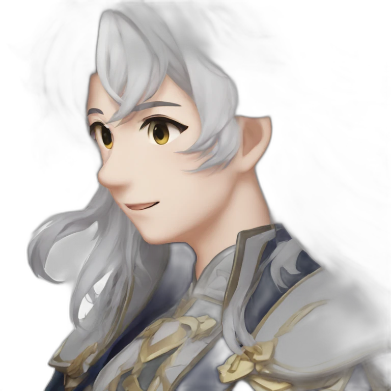 genshin_impact, shenhe, white hair emoji