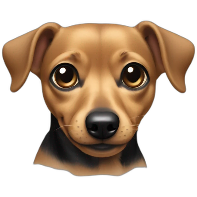Chiweenie black emoji