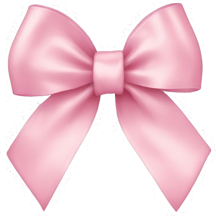 light pink ribbon bow emoji
